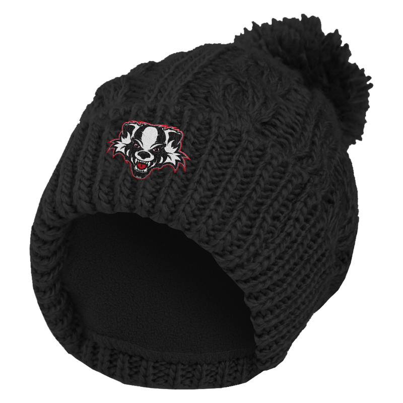 Scary Badgers Pom Beanie