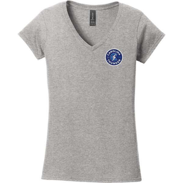 Carolina Thunder Softstyle Ladies Fit V-Neck T-Shirt