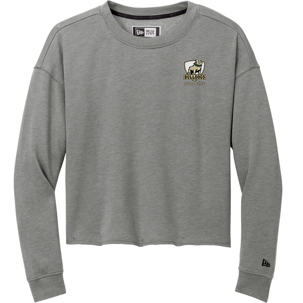 HVM Bulldogs New Era Ladies Tri-Blend Fleece Crop Crew