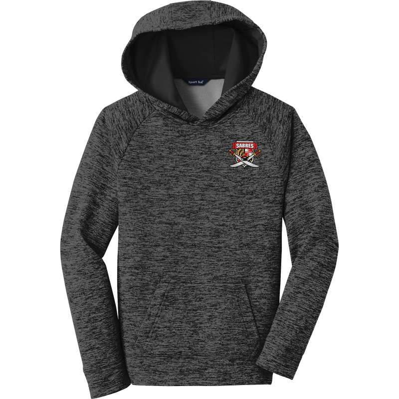 SOMD Sabres Youth PosiCharge Electric Heather Fleece Hooded Pullover