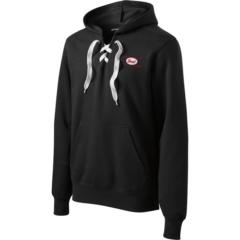 Benet Hockey Lace Up Pullover Hooded Sweatshirt
